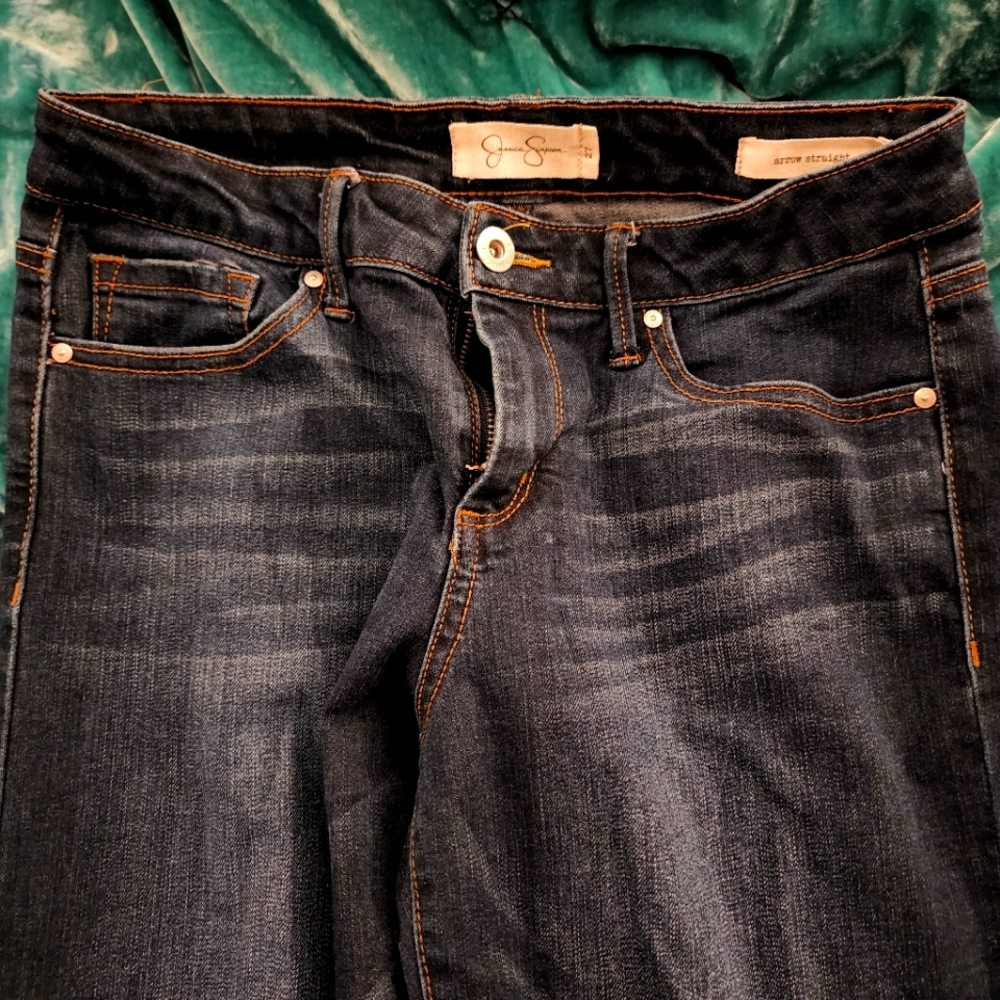 Jessica Simpson size 27 arrow straight dark jeans